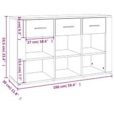 Petromila vidaXL Komoda čierna 100x30x59,5 cm spracované drevo