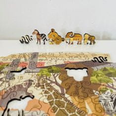 Lubiwood Drevené puzzle Africká savana A4 Premium Box 170 dielov