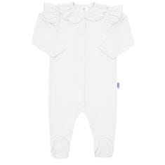 NEW BABY Dojčenský bavlnený overal New Baby Stripes biely 74 (6-9m)