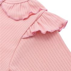 NEW BABY Dojčenský bavlnený overal New Baby Stripes ružový 68 (4-6m)