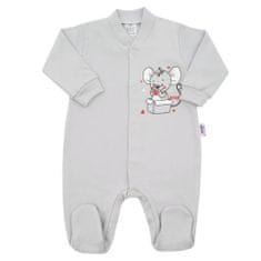 NEW BABY Dojčenský overal New Baby Mouse sivý 62 (3-6m)