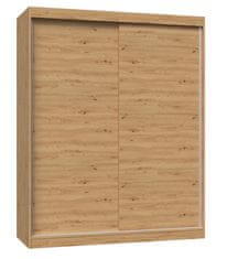 shumee Šatní skříň s posuvnými dveřmi IGA 160x61xH200 artisan