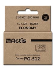 shumee Inkoustová kazeta ACTIS KC-512R (náhradní Canon PG-512; standardní; 15 ml; černá)