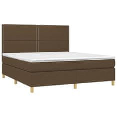 Petromila vidaXL Boxspring posteľ s matracom tmavohnedá 160x200 cm látka