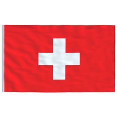 Vidaxl Vlajka Švajčiarska a tyč 6,23 m hliník