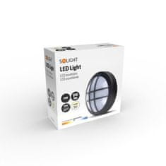 Solight Solight LED vonkajšie osvetlenie guľaté s mriežkou, 13W, 910lm, 4000K, IP65, 17cm, čierna WO753