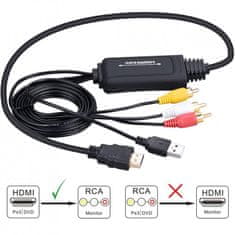 Northix Konvertor HDMI na AV/RCA 