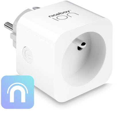 Niceboy ION SmartPlug Pro inteligentná zásuvka inteligentná zásuvka ovládanie cez aplikáciu Wifi bezdrôtové pripojenie scenáre inteligentná domácnosť časovač ovládania zásuvky