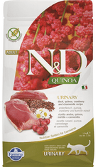 N&D cat QUINOA (GF) adult, urinary, duck & coconut granule pre mačky 1,5kg