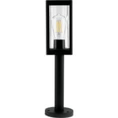 LUMILED Záhradná lampa E27 čierny stĺp QUADRA 50cm