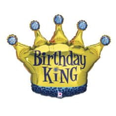Grabo Fóliový balón supershape Birthday King 91cm