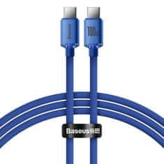 Noname Baseus Type-C - Type-C Crystal Shine series fast charging data cable 100W 1.2m Blue (CAJY000603)