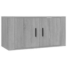 Vidaxl 2-dielna súprava TV skriniek betónová sivá spracované drevo