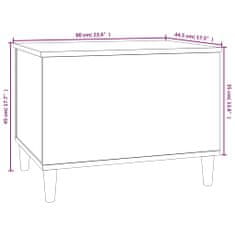 Vidaxl Konferenčný stolík biely 60x44,5x45 cm spracované drevo