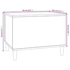 Vidaxl Konferenčný stolík sivý sonoma 60x44,5x45 cm spracované drevo