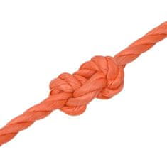 Vidaxl Pracovné lano oranžové 14 mm 50 m polypropylén