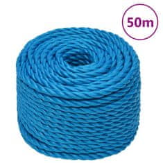 Vidaxl Pracovné lano modré 10 mm 50 m polypropylén
