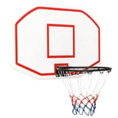 Vidaxl Basketbalová doska biela 109x71x3 cm polyetén