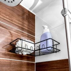 Rohová kúpeľňová polica pre sprchový kút
