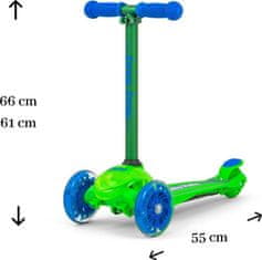 MILLY MALLY Dětská koloběžka Milly Mally Scooter Zapp green