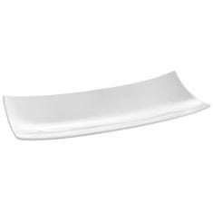 shumee Dekoratívny obdĺžnikový podnos BARKA 218x105mm biely porcelán - Hendi 785546