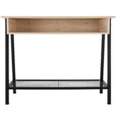 tectake Konzolový stolík Tralee 100x35x80, 5cm - Industrial svetlé drevo, dub Sonoma