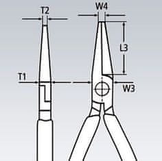 Knipex Polguľaté kliešte s čepieľkami 200 mm - 2612200