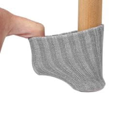 Northix 4x Nábytkové ponožky - Šedé 