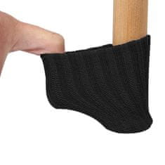 Northix 4x Nábytkové ponožky - Čierne 