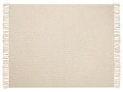 Beliani Bavlnená prikrývka 125 x 150 cm béžová MALU