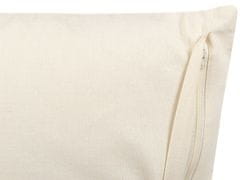 Beliani Súprava 2 bavlnených vankúšov s geometrickým vzorom 45 x 45 cm biela a čierna MYRICA