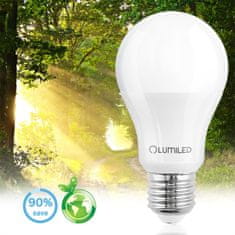 LUMILED 10x LED žiarovka E27 A60 8W = 60W 806lm 4000K Neutrálna biela 260°