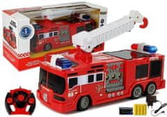 Lean-toys Diaľkovo ovládané hasičské auto s rebríkom R/C 28cm