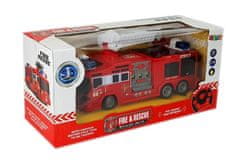 Lean-toys Diaľkovo ovládané hasičské auto s rebríkom R/C 28cm