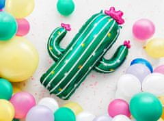 PartyDeco Fóliový balón supershape Kaktus 60x82cm