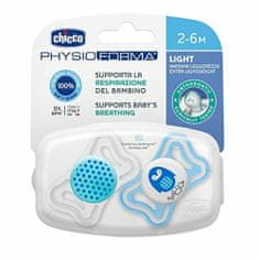 Chicco Physio Forma Light upokojujúce cumlíky, 2ks, modrá, 2-6m