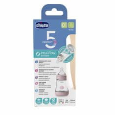 Chicco Perfect 5, Dojčenská antikoliková fľaša, 150ml, ružová, 0m+