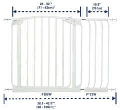 Dreambaby Bezpečnostná zábrana Chelsea(šírka 71-80cm, výška 75cm), biela