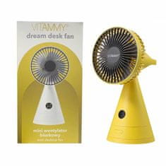 Vitammy Dream desk fan, USB mini stolný ventilátor, žltý