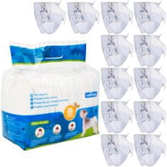 nobleza Plienky Pre Psov Pro Feny Jednorazové Pampers Xl 10-20 Kg - 12 Ks.