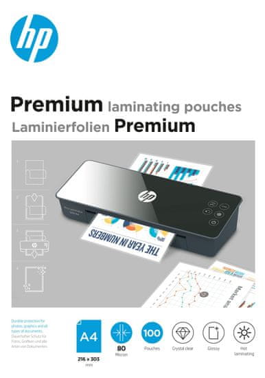 HP Laminovacia fólia Premium A4 80 Micron, 100 ks