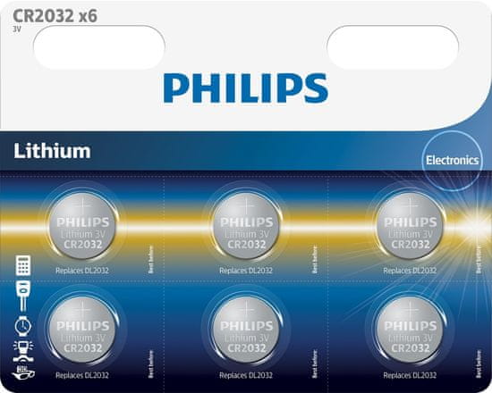 Philips batéria CR2032P6/01B - 6ks