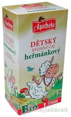 Apotheke APOTHEKE BIO DETSKÝ BYLINNÝ ČAJ RUMANČEKOVÝ, 20x1 g