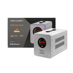 Qoltec Pure Sine Wave UPS | 800VA | 560W | Sivá