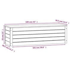 Vidaxl Úložný box medovo-hnedý 109x36,5x33 cm masívna borovica