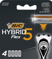 Bic Náhradná hlavica do pánskeho holiaceho strojčeka "HYBRID 5", 4 ks, 921179