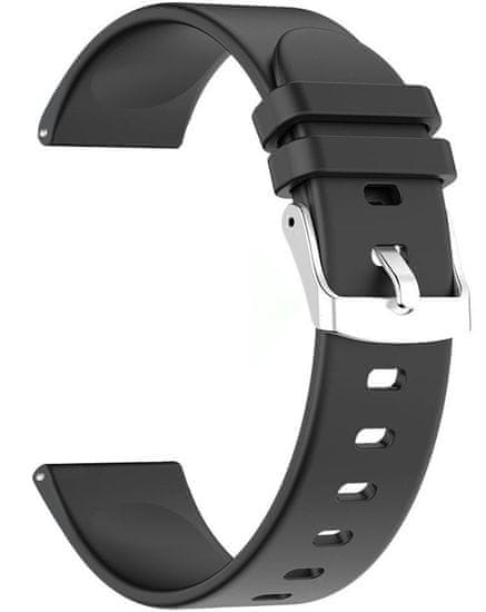 Viva Silikónový remienok na Smartwatch Inteligentné hodinky 22 mm čierny RNCE40 SW010 KW19 PS1A