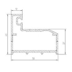 Horavia Dvere do parnej sauny "A" 7x20 Clear 685x1995 mm