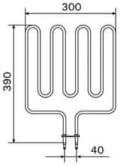 HARVIA Vykurovacie teleso, špirála pre saunové kachle K9, K10,5, K12, L26, 2000W/240V
