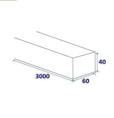 Horavia Konštrukčný hranol 40x60x3000, smrek